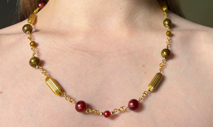 Xoe Beaded Gold Necklace