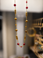 Xoe Beaded Gold Necklace