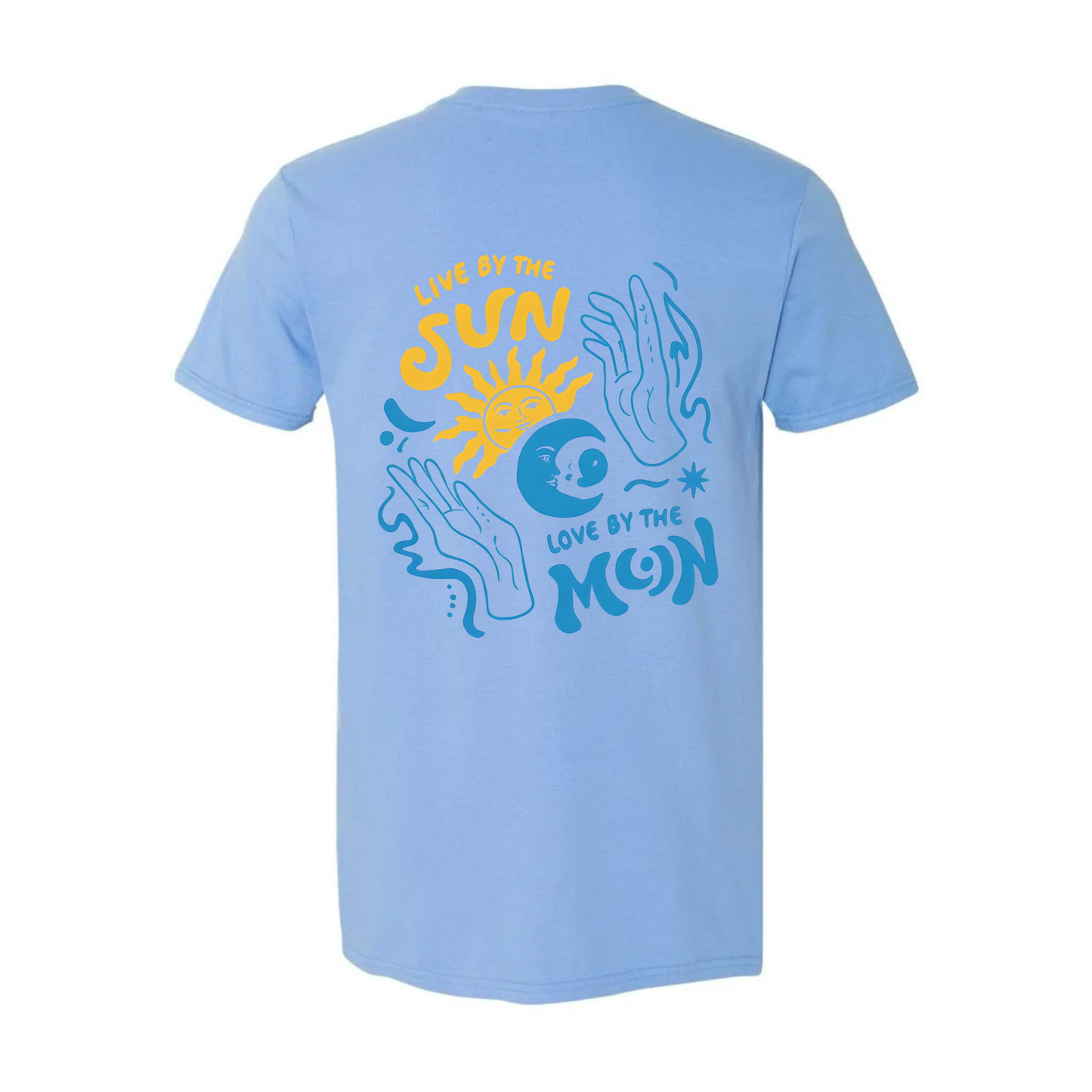 Sun & Moon Short Sleeve Tee on Carolina Blue